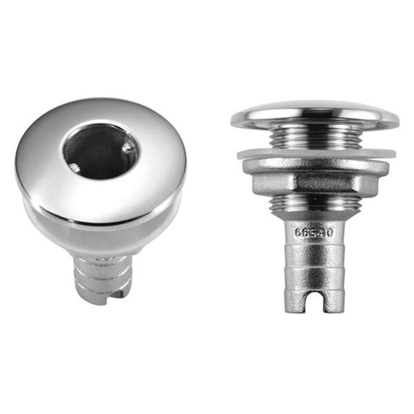 Alegria 665403 1.125 in. Hole Stainless Steel Thru-Hull Fitting for 0.625 in. Hose AL3584942 - main